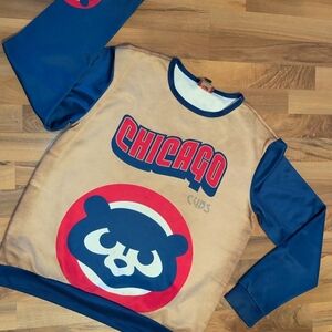 Fanatics Chicago Cubs Kids Sweatshirt - Blue and Tan